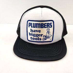 Plumbers Have Bigger Tools Snapback Cap Mesh Back Trucker Hat One Size